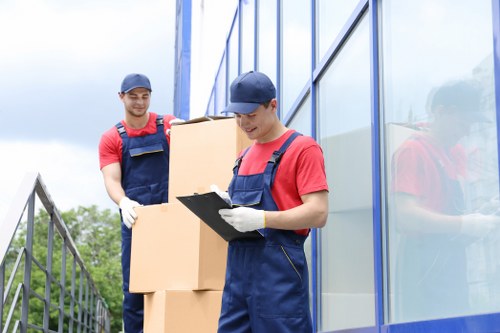 Commercial moving team planning a relocation in Kensington