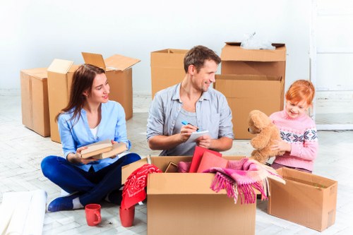 Secure business equipment transport during office relocation services in Kensington