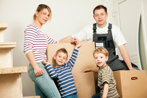 Office equipment being prepared for a Kensington business move