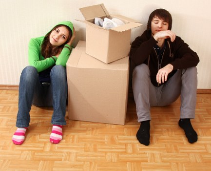 Furniture and boxes ready for secure removals in Kensington
