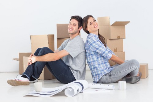Office relocation service in Kensington with moving equipment