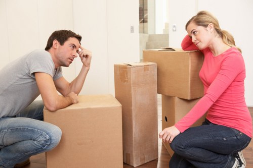 Preparing furniture for removals in Kensington apartment building