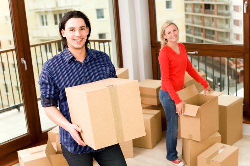 Grand piano relocation service in a Kensington property