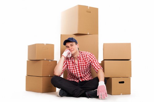 Careful packing of fragile household items for a Kensington relocation